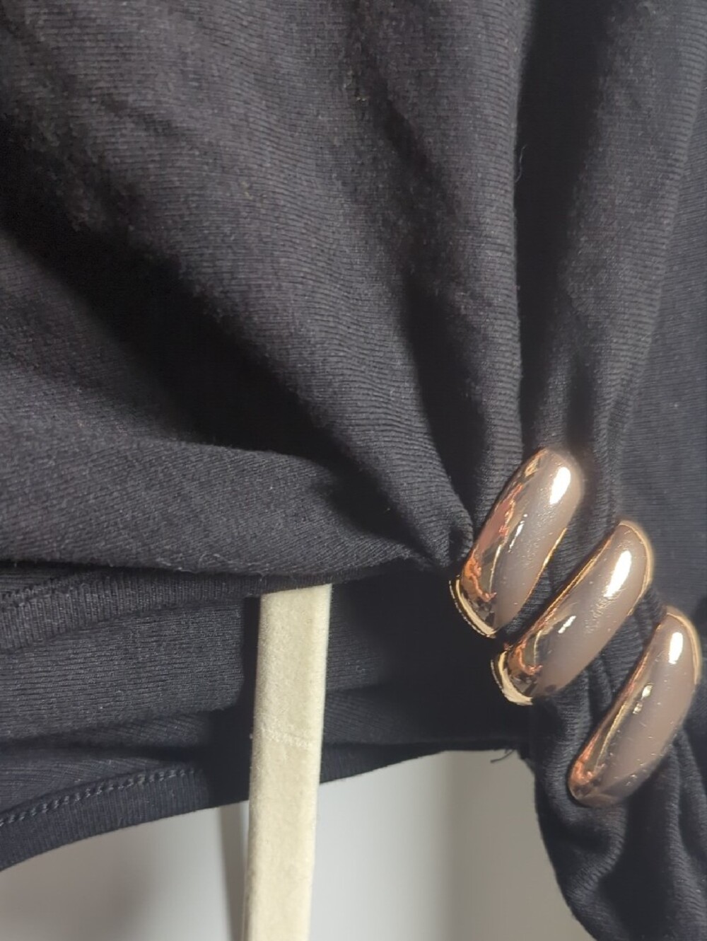 Commense Black Tank Top with Gold Accent - Picture 4 of 5